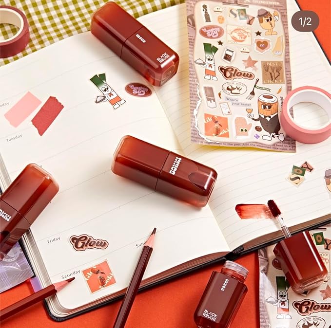 Glow Bokki Glossy Lip Tint, Korean Beauty (GB09 Rice Beige, 4.1 grams)
