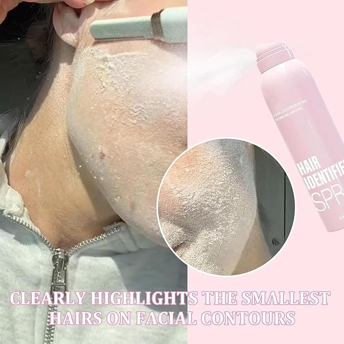 2pcs Hair Identifier Spray for Face Shaving, Skin Body Hair Identifying Spray With Razors,Hair identifier for Face Dermaplaning, Moisturizing and Skin Care Dermaplaner