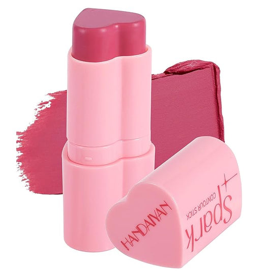 Heart Blush Stick, Matte Rouge Stick, Cheek Contour (07#, 0.) 21 OZ