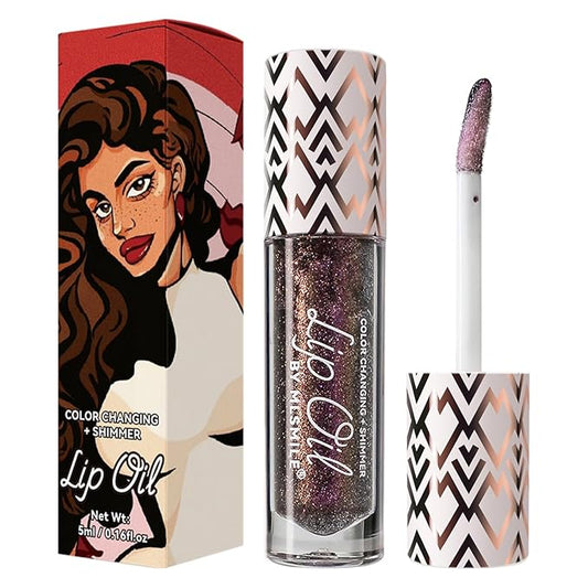 Boss Up Color Changing Lip Oil, Shimmering Temperature Lip