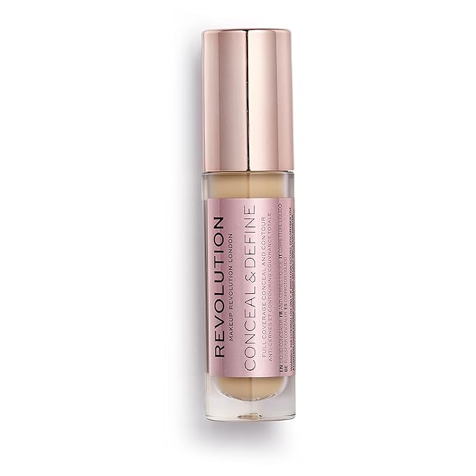 Makeup Revolution Conceal and Define Concealer, Full Coverage 0.7 Fl Oz