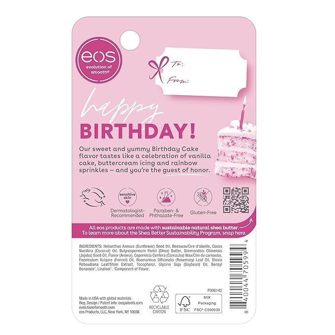 eos Natural Shea Lip Balm- Birthday