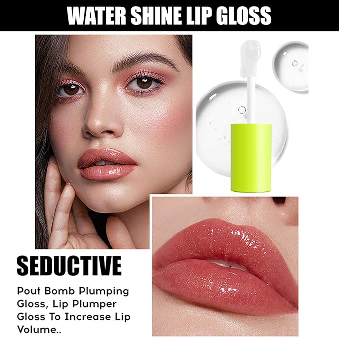 8 Colors Lip Oil Lip Glaze, Hydrating Lip Glow Oil Big Brush Head Shiny Moisturizing Lip Gloss, Long Lasting Non-sticky Fresh Transparent Tinted Plumping Lip Oil (# 02)
