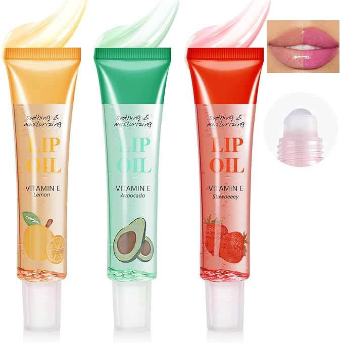 3 PCS Magic Lip Oil, Fruit Flavor Roll Magic