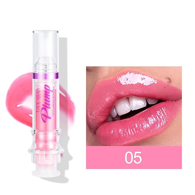 Lip Plumping Booster, Spicy Lip Lipstick, Lifter Gloss, Hydrating, Volumizes High-Shine Lip Plumping Lip Glass Mirror Lip Makeup Lip Glaze Plump & Pout Lip Plumper for Women Girls (05)