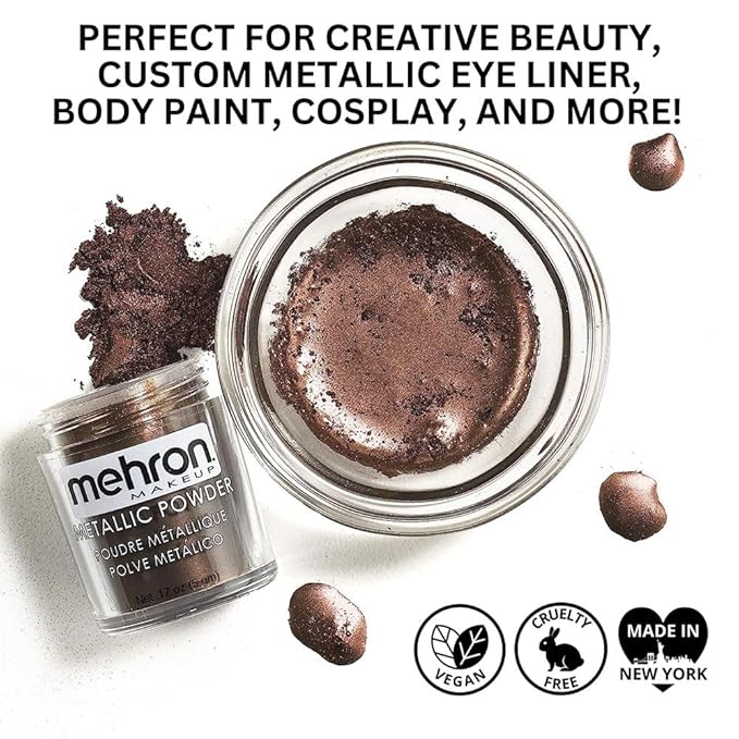 Mehron Makeup Metallic Powder (.) with Mixing Liqu 17 oz