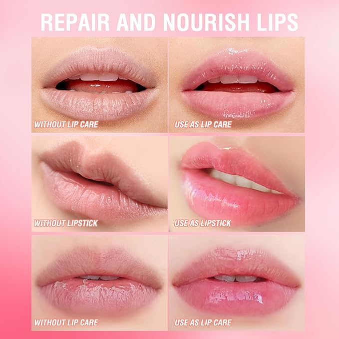 LANGMANNI Tinted Lip Butter, Ultra-Moisturizing&Long-Lasting, Locks in Hydration, LANGMANNI