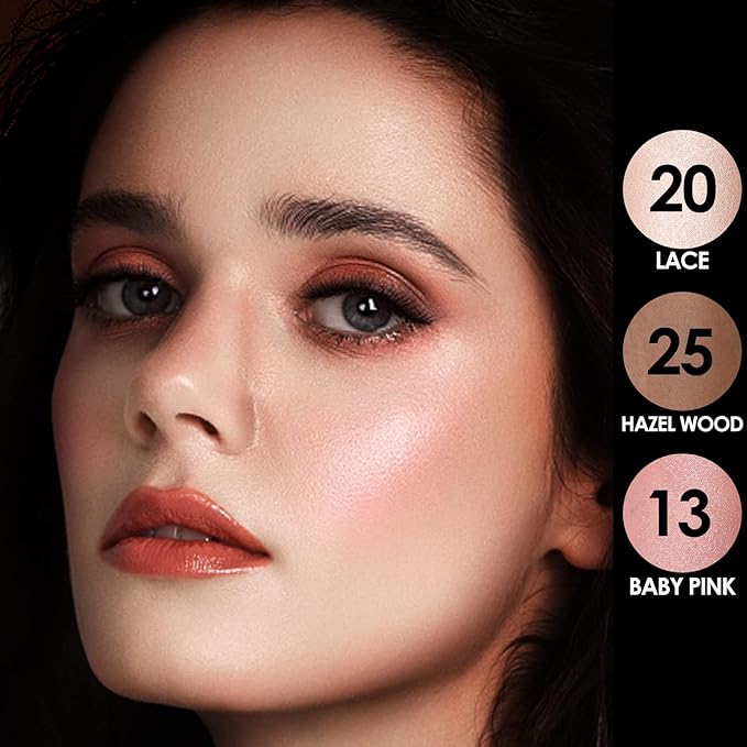 FOCALLURE 3 Pcs Cream Contour Sticks,Shades with Highlighter Finishing Makeup,FAIR-LIGHT