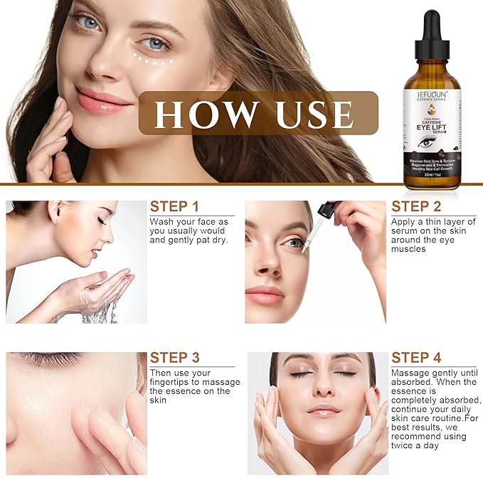 Caffeine eye serum, eye serum