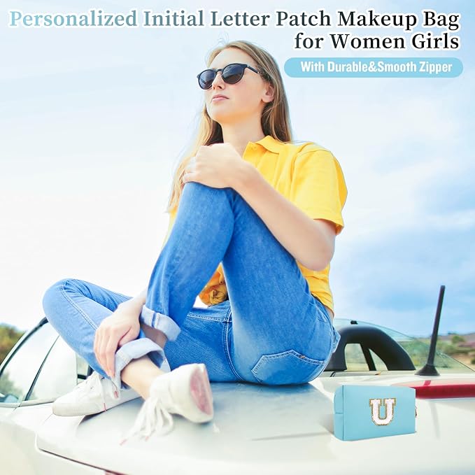 Personalized initial letter patch makeup