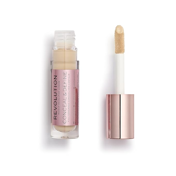 Revolution Beauty, Conceal & Define Concealer, Full Coverage 0.14 Oz