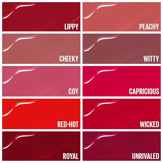 Maybelline Super Stay Vinyl Ink Longwear No-Budge Liquid Lipcolor Makeup, Highly Pigmented Color and Instant Shine, Lippy, Cranberry Red Lipstick, 0.14 fl oz, 1 Count