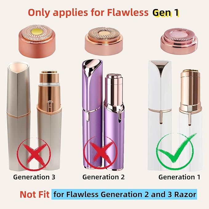Facial Hair Remover Replacement Heads - Gen 1 Compatible with Finishing Touch Flawless Hair Remover Tool for Women Easy Facial Hair Removal