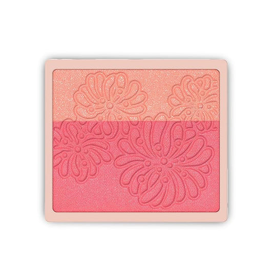 Paul & Joe Pressed Blush Palette Refill Only, Case Sold Separately, Oil-Absorbing Blush Powder, Bi-Color Face Blushes with Fitting Veil Powder, Peach Orange and Pink, 04 Petite Betise, 0.17 oz