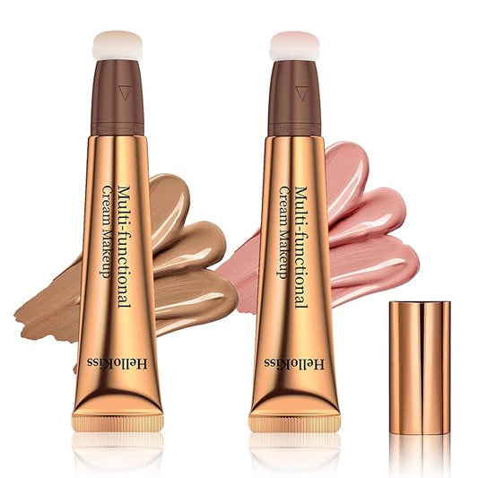 Contour Beauty Wand,Liquid Blush Wand,Face Contouring with Cushion Pink Blush