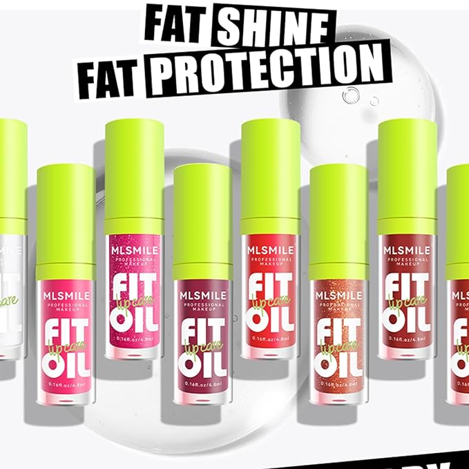 4 Colors Fat Oil Lip Gloss, Lip Oil Lip Glaze Hydrating Lip Glow Oil Big Brush Head Moisturizing Lip Gloss, Shiny Transparent Tinted Plumping Lip Oil Long Lasting Nourishing Non-sticky (A#&B#)
