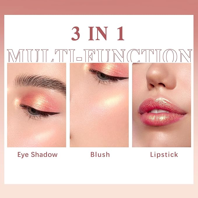 Blush Stick for Cheeks Makeup,Waterproof Cream Blush Face