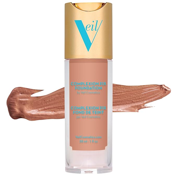 Veil Cosmetics Complexion Fix Liquid Foundation – Buildable Medium Pink)