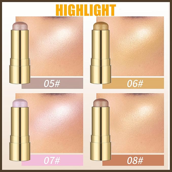 MIELIKKI Cream Highlighter Stick, Contour Stick Makeup, Shades Highlight #01
