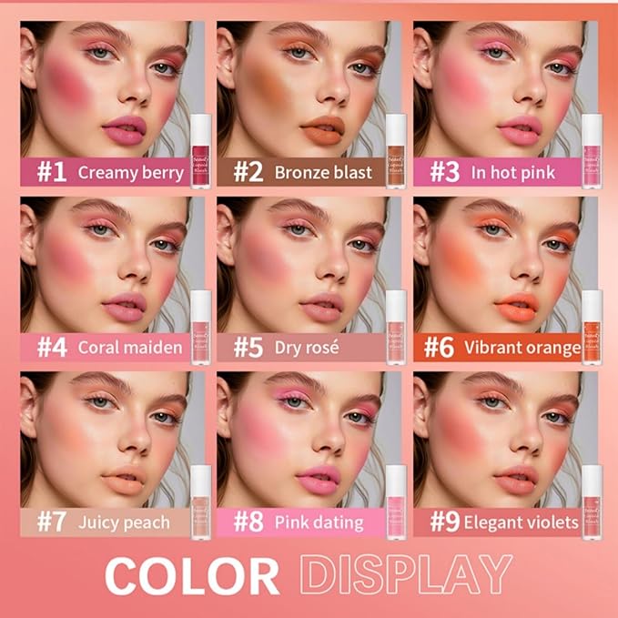 MAEPEOR Matte Liquid Blush 9 Colors Soft Cream (Color 03)