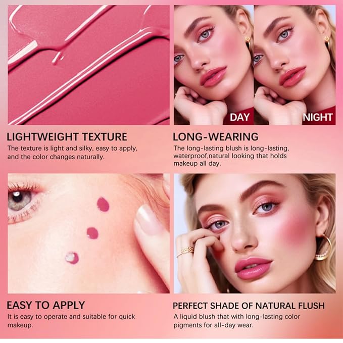 MAEPEOR Matte Liquid Blush 9 Colors Soft Cream (Color 03)