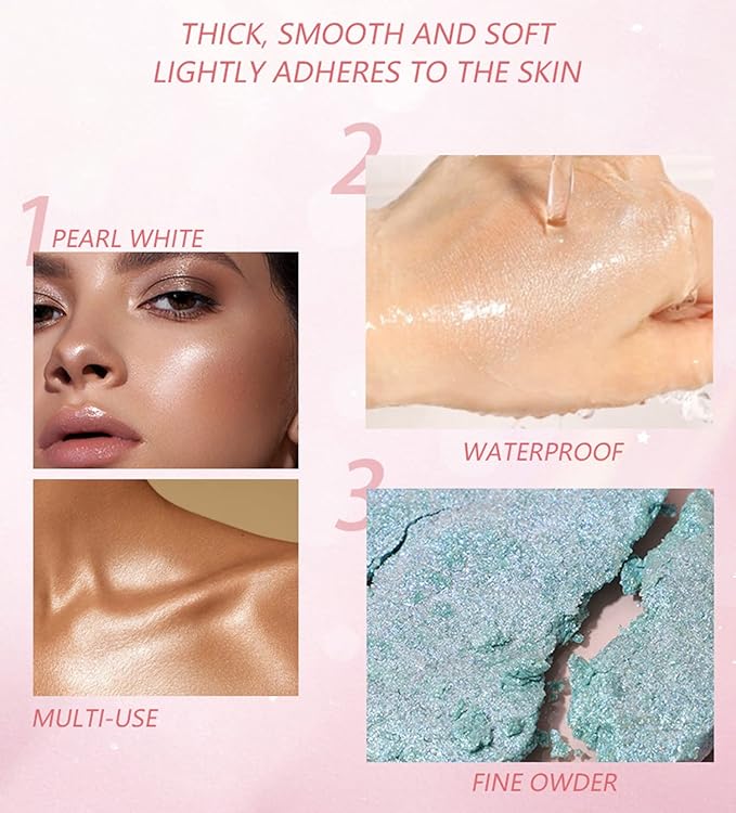 MAEPEOR Face Highlighter Palette 8 Colors Smooth Shimmer (ilt Purple) 02 G