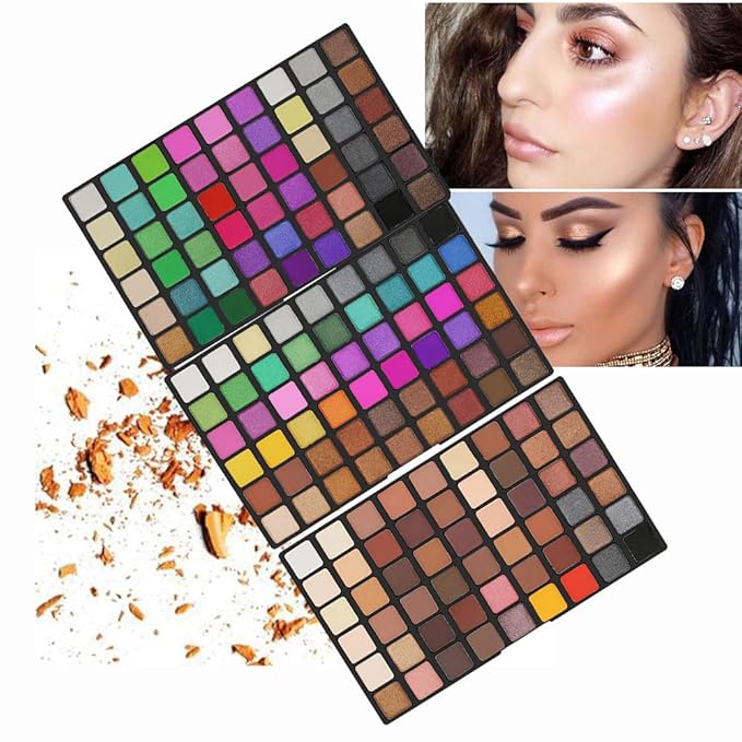 162 Colors Hightlight Eyeshadow Palette Makeup Gift Set,