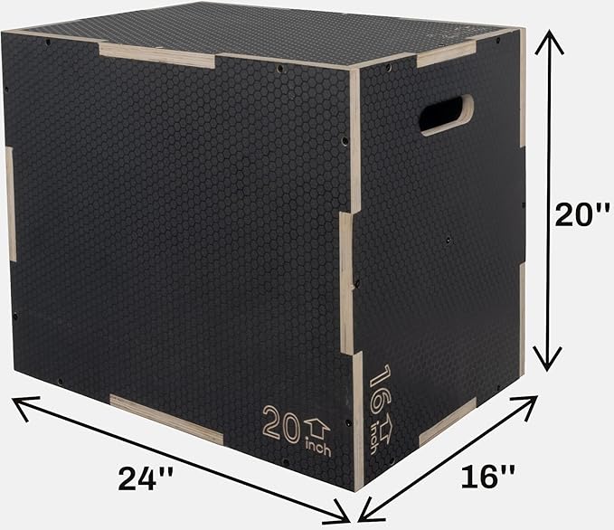3 in 1 Non-Slip Wooden Plyo Box Plyometric