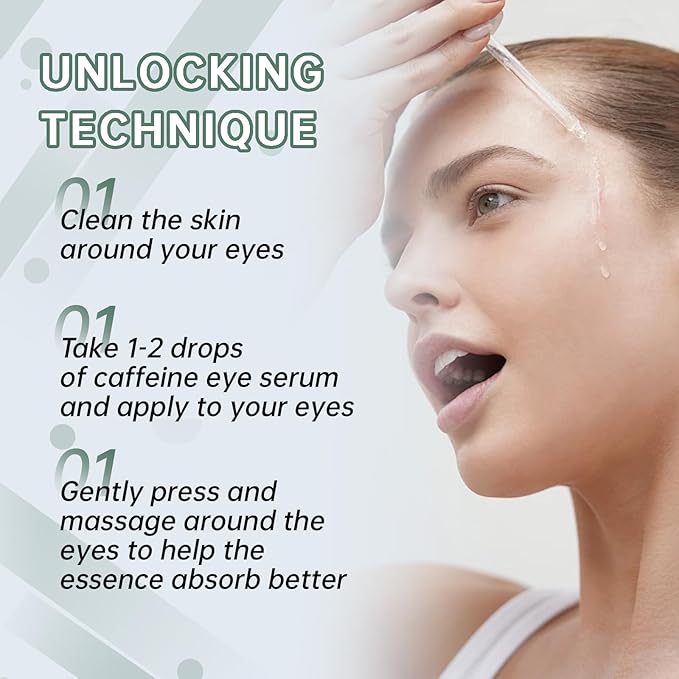 Caffeine eye serum for reducing