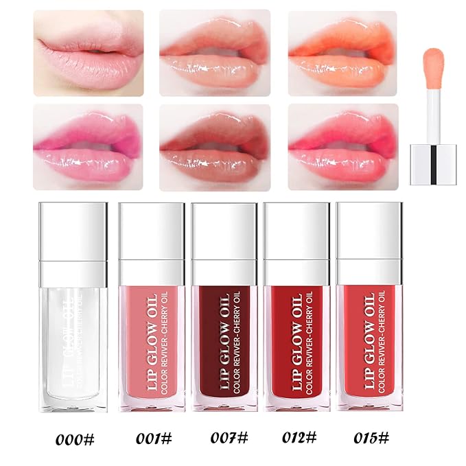 Lip Glow Oil, Hydrating Lip Oil Tinted Lip Glow
