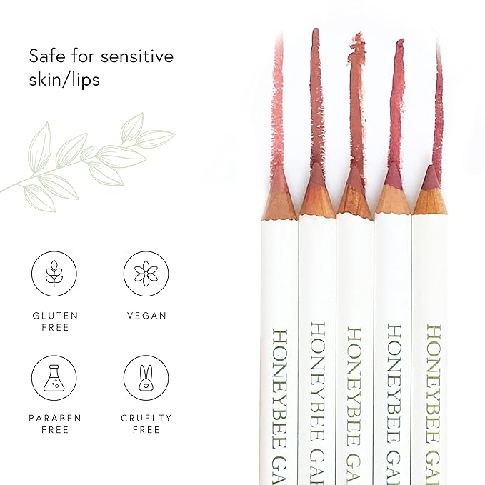 Honeybee Gardens Irresistible Lip Liner In Perfection, Mocha Rose Color, Long-Lasting, Gluten-Free, Vegan, 0.04 oz