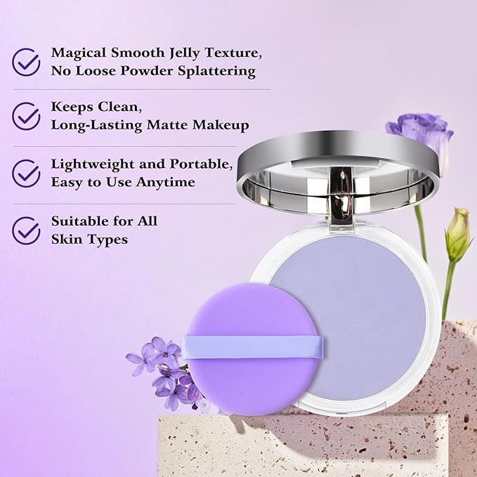 Chillab Lavender Matte Powder, Gel-like Formula Oil-Control Primer Oil Control