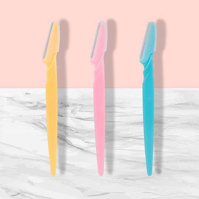 30 Pieces Eyebrow Razor Shaper Trimmer Shaver Facial Razor with Precision Cover for Women and Men