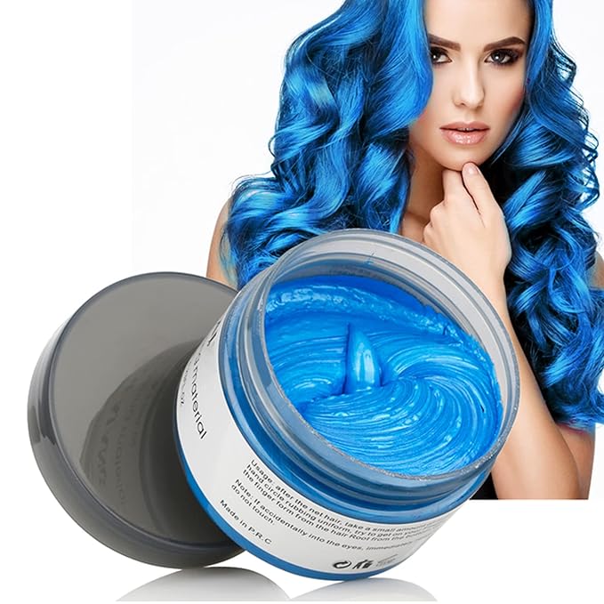Blue Temporary Hair Color,Natural Hair