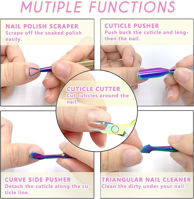 Cuticle trimmer with cuticle pusher