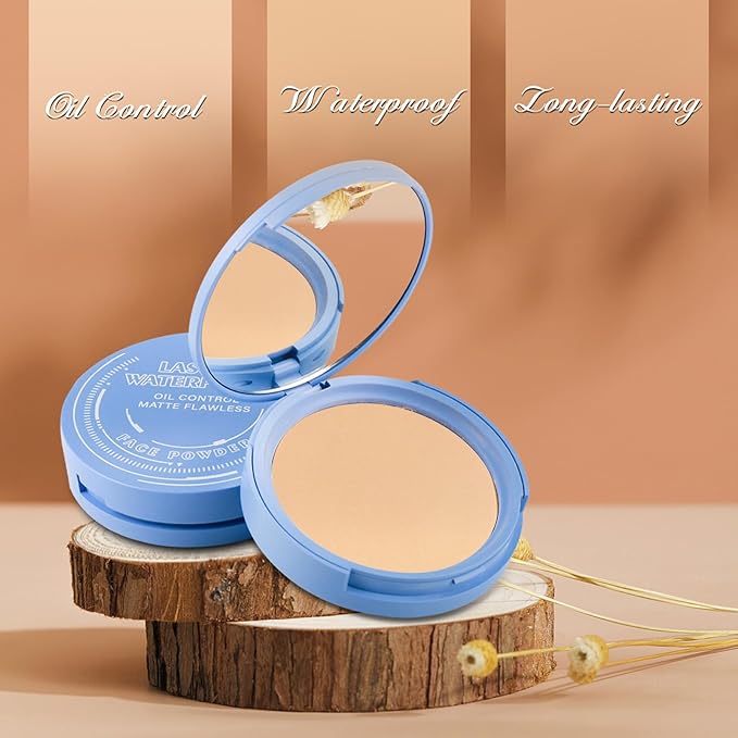 Oil Control Face Powder, Matte Smooth Setting Powder, (Nature BEIGE)