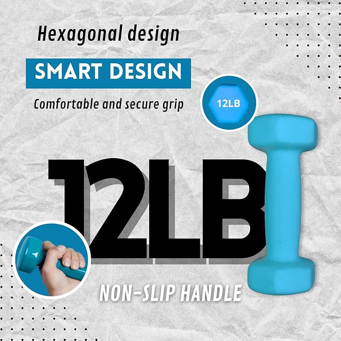 FUXION SPORTS Hexagon Neoprene Coated