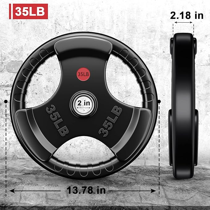 GIKPAL Weight Plates 2-inch Olympic (10lb 25lb 25lb 35lb 35lb 45lb) 45lb)