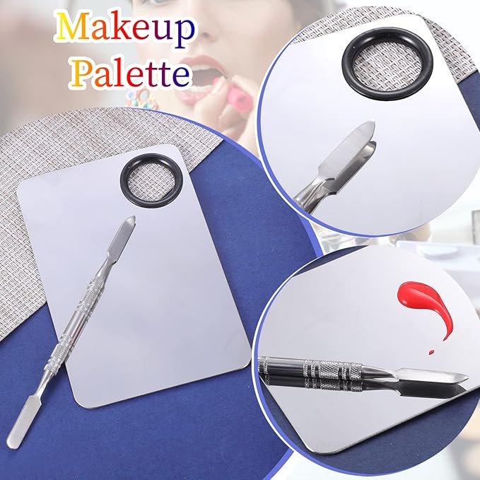 2 in 1 Set Makeup Mixing Palette, Stainless Mixing