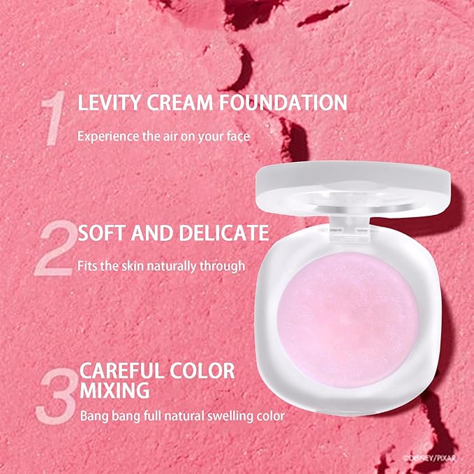 Color Changing Blush,3-in-1 Warm Change Blush,Pink Cream Blush,Transparent Skin Tone(01)