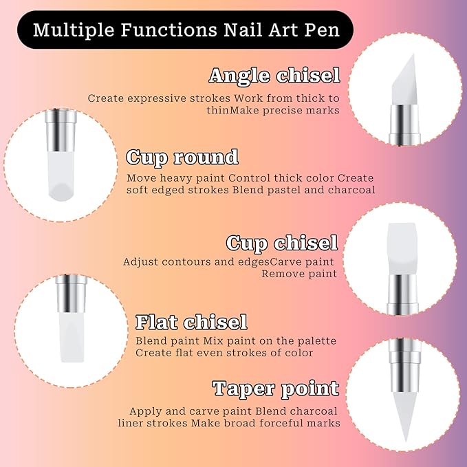5 Pcs Nail Art Sculpture