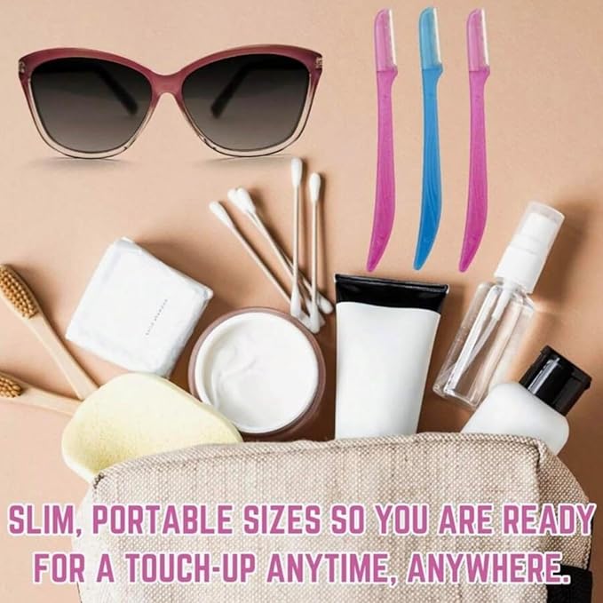 BYONE Razor, Face Razors for Women, Facial Hair Removal, Dermaplaning Tool, Exfoliator & Shaver for Smooth Skin, Microblades, Peach Fuzz Remover Eye Brow Trimmer, Eyebrow Blades, Beauty Shavers