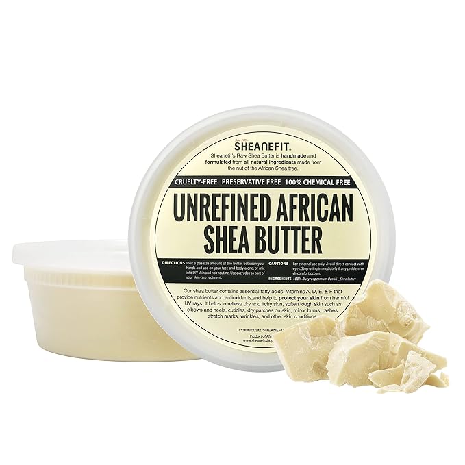 Raw Unrefined African Shea Butter, Natural Body Butter, Soft & Smooth Daily Moisturizer For Face & Body Ivory 8oz (Pack of 1)
