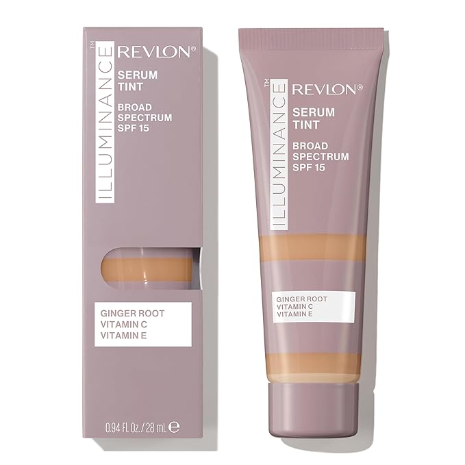 Revlon Illuminance Tinted Serum, Triple Hyaluronic Acid, Evens Out Skin Tone Over Time and Hydrates All Day, SPF 15, 405 Hazel, 0.94 fl oz.