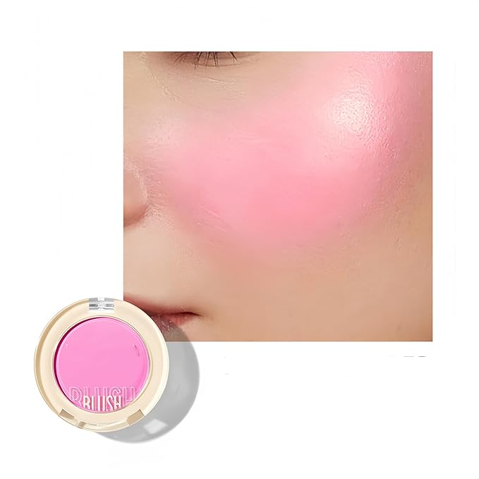 Shiny Blush 12 Color Cream High-Pigmented Buildable Face Blush Long-Lasting Natural Look Face Blush for Cheeks (Color 09)