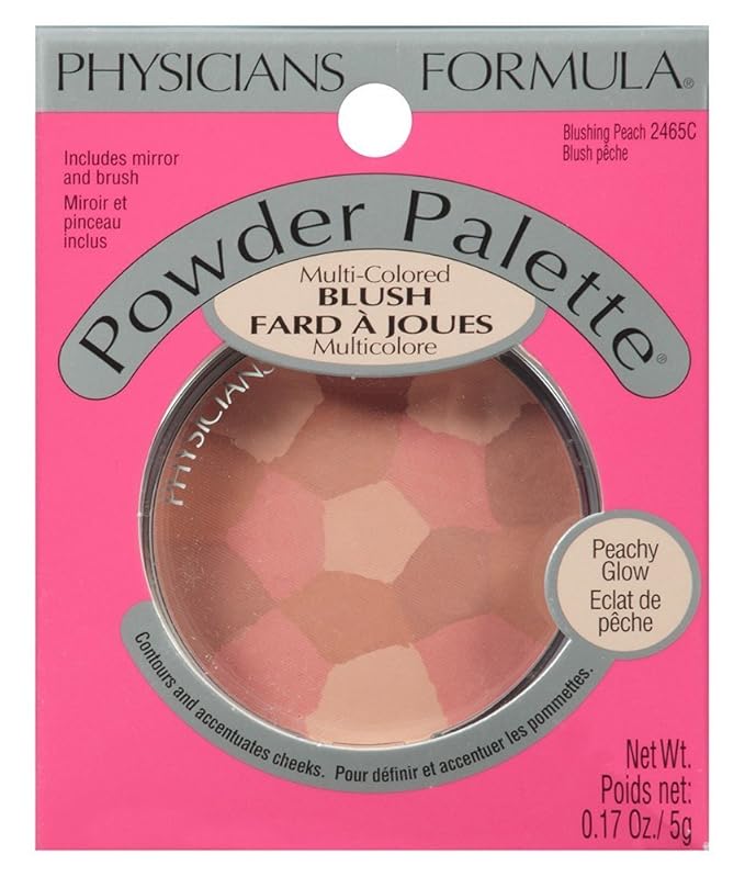 Physicians Formula Powder Palette Multi-Colored Blush Powder Blushing Peach, Dermatologist Tested