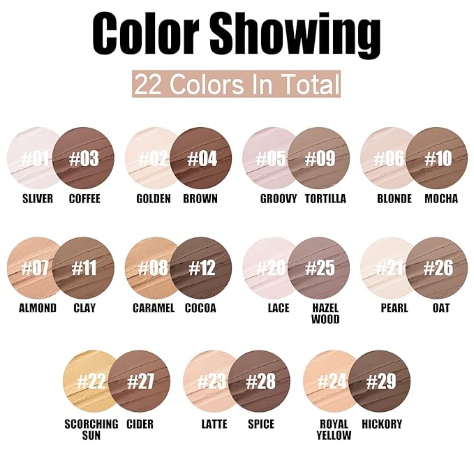 FOCALLURE 2 Pcs Mineral Cream Contour Stick,Moisturize Highlighter Illuminator Makeup,Fair-light