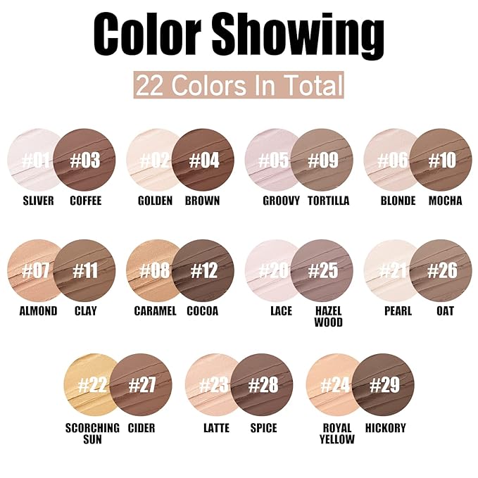 FOCALLURE 2 Pcs Contour Foundation Stick, Highlighter & Trimming Stick,Neutral