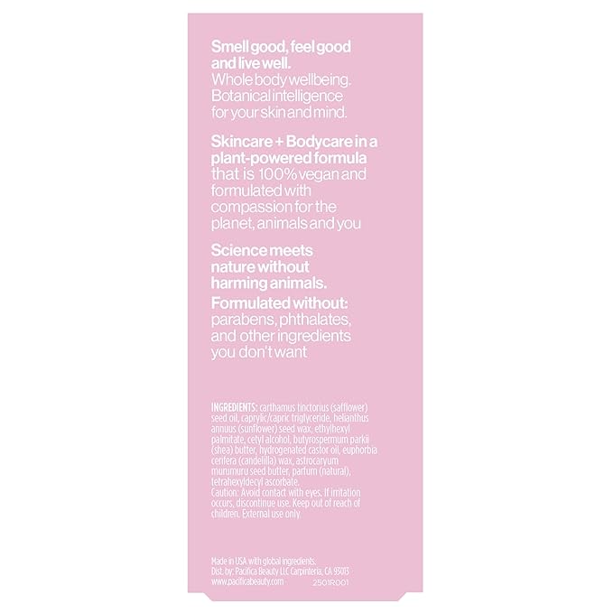 Pacifica Vanilla Butter Moisturizing Balm Stick – Solid Body Lotion for Instant Dry Skin Relief Moisture Balm, Shea Butter & Vanilla Formula Vegan & Cruelty-Free Clean Skincare 2.5 oz