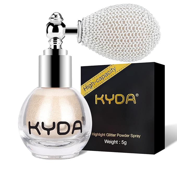KYDA Highlighter Powder Spray, Glitter High Gloss Spray